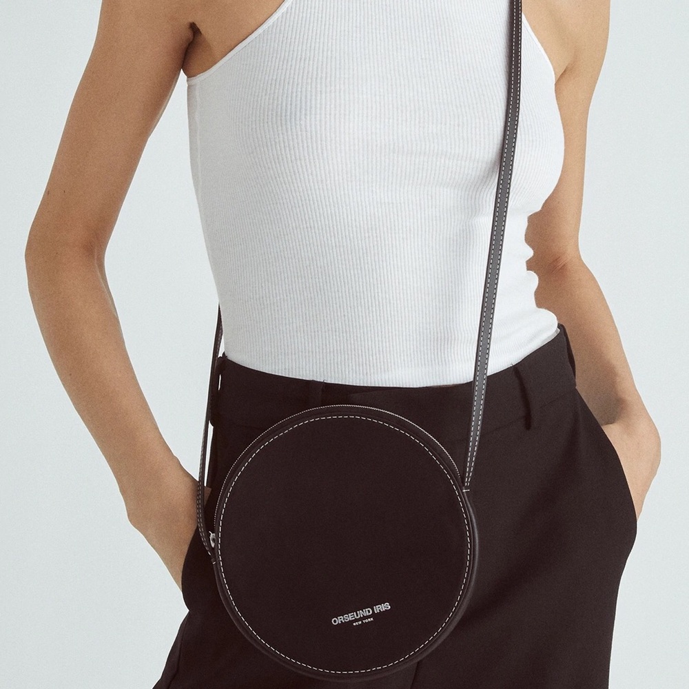Orseund Iris Leather Circle Crossbody Bag